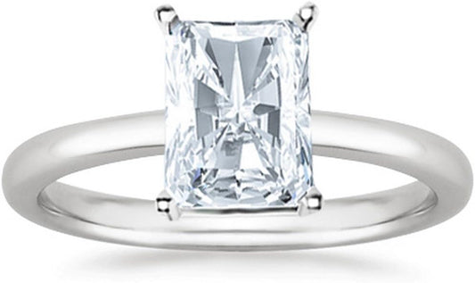 Houston Diamond District 1 to 5 Carat LAB GROWN Solitaire IGI CERTIFIED Diamond Engagement Ring (E-F Color VS2-SI1 Clarity)