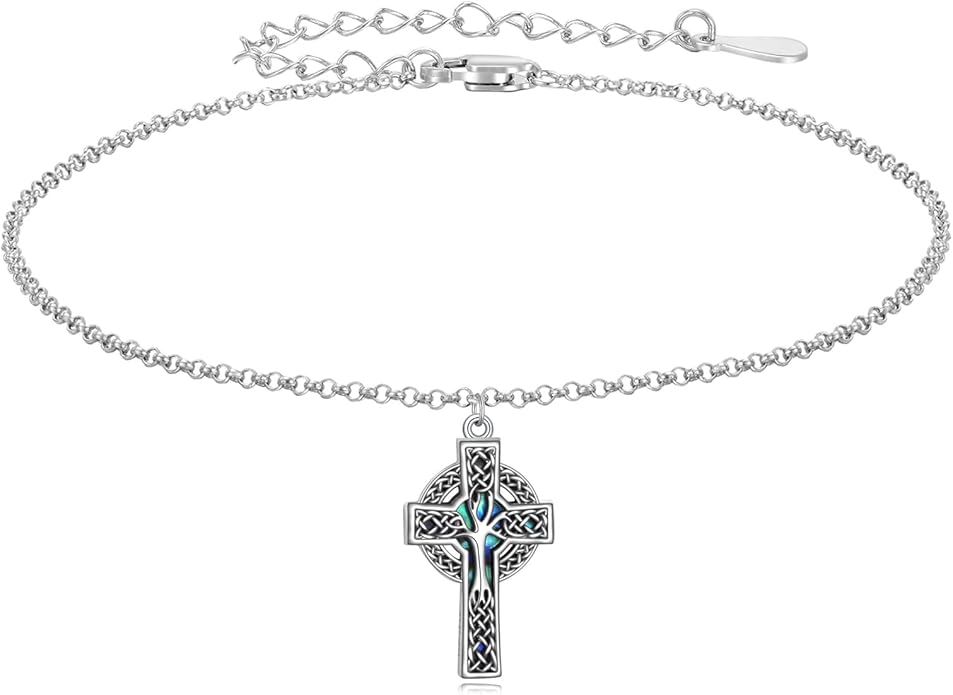 YFN Cross Bracelet Sterling Silver Religious Cross Bracelet Jewelry Gift for Women Men