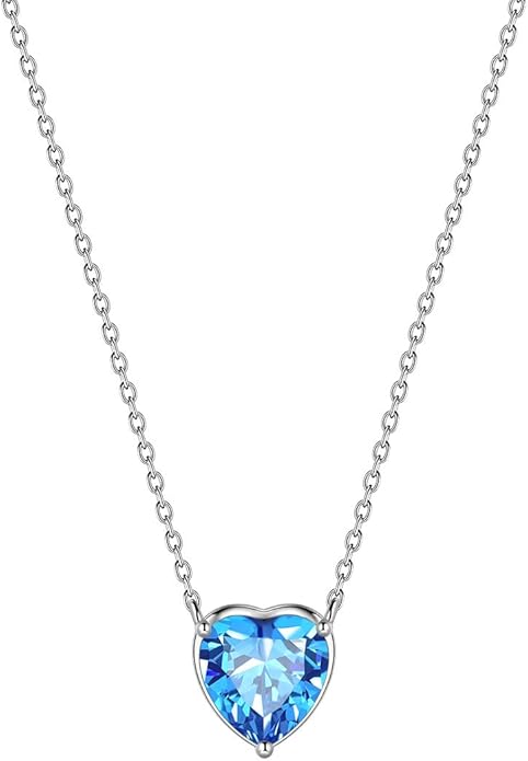 Aurora Tears 925 Sterling Silver 12 Birthstone Hearts Jewelry Women Crystal Wedding/Engagement/Bridal Heart Necklace/Earring/Ring/Bracelet Sets Jewellery