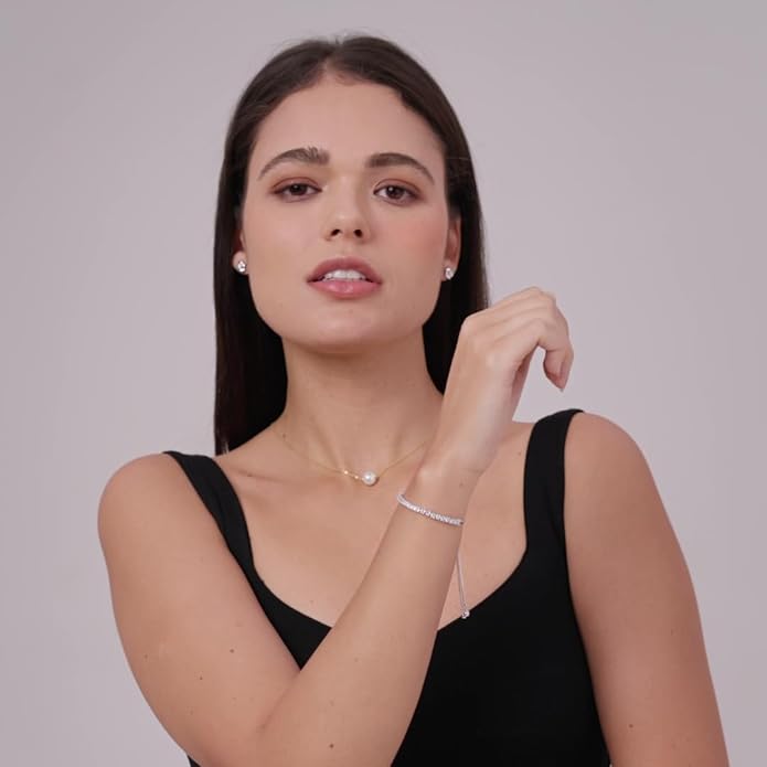 MINDDHA 14K Gold Plated Cubic Zirconia Tennis Bracelet – Elegant Tennis Bracelet for Women, Thin, Dainty, Stackable, Available in 2mm 3mm Width, Silver and Gold Color, Adjustable Slider 6-9 Inch