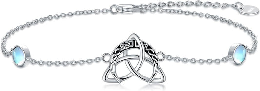 WINNICACA Sterling Silver Butterfly Bracelet Anklet Created Opal Butterfly Jewelry Gifts for Women Birthday Christmas Day Gifts