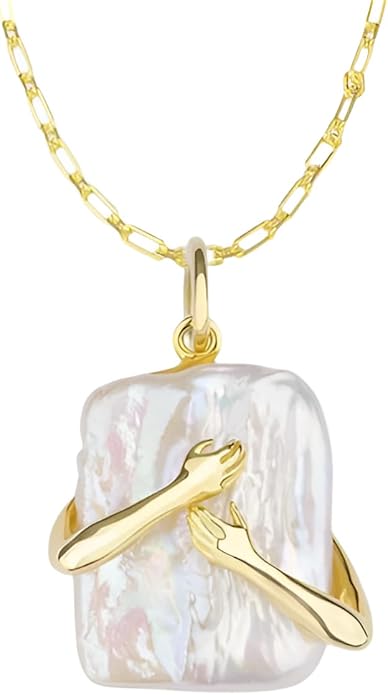 925 Sterling Silver Hug Necklace For Women And Men, 14K Yellow Gold Hugged Dog Necklace, Mom And Hug, Hug Angel Wings Pendant, Two Hands Hugs And Kisses Necklace, Hugging Necklaces For Women