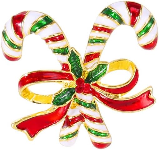 ONLYJUMP Christmas Bell Brooch Pins for Women Girls Lovely Crystal Christmass Tree Snowflake Bell Reindeer Snowman Brooches Colorful Xmas Enamel Pins Holiday Party Gift