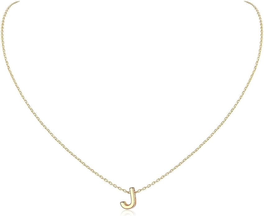ChicSilver 925 Sterling Silver Initial Necklace for Women Dainty Letter Jewelry Personalized Gift