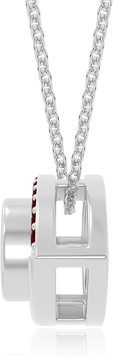 Natural Gemstone with Moissanite Evil Eye Pendant Necklaces for Women in Silver/18K Yellow/Rose Gold Vermeil,Birthstone Jewelry Gifts for Her Birthday,Anniversary, Graduation