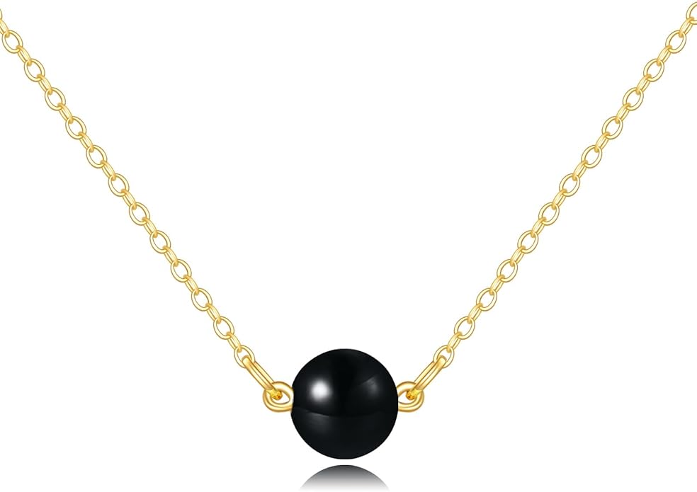 KECHO 14K Real Gold Freshwater Cultured Pearl Pendant Necklace 14K Solid Gold Jewelry Anniversary Birthday Gifts for Women