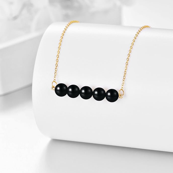 KECHO 14K Real Gold Freshwater Cultured Pearl Pendant Necklace 14K Solid Gold Jewelry Anniversary Birthday Gifts for Women