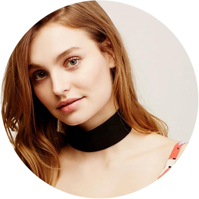 Fesciory Black Necklaces for Women, Adjustable Layered Velvet Leather Lace Collar Necklace, Goth Jewelry Gifts.