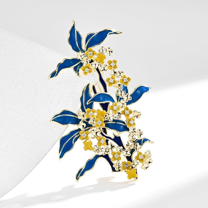 Flower Floral Brooch Pin Pearl Rhinestone Crystal Brooches Pins Scarf Brooch Clip Christmas Lapel Pin Dress Accessories for Women