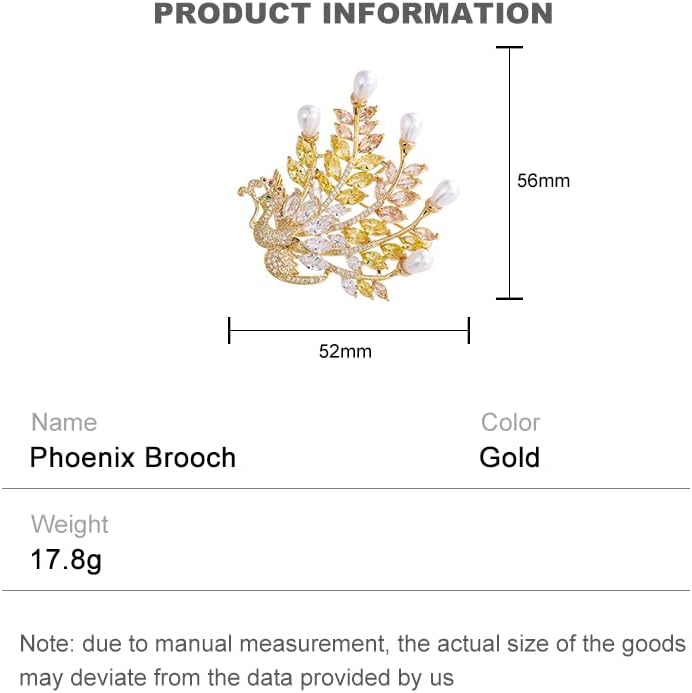14K Gold Majestic Phoenix Brooch Embellished with Lustrous Pearls and Colorful Gemstones, Sophisticated Jewelry for Memorable Events, Must-Have Accessory for Elegant Women