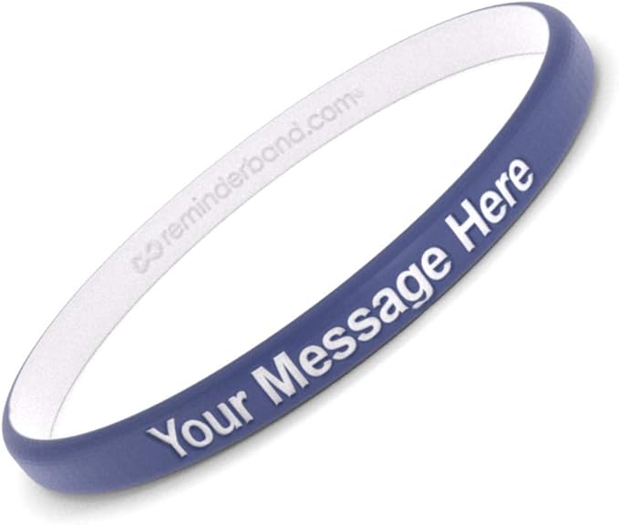 Reminderband Custom Rubber Bracelets - Thin Luxe Wristbands