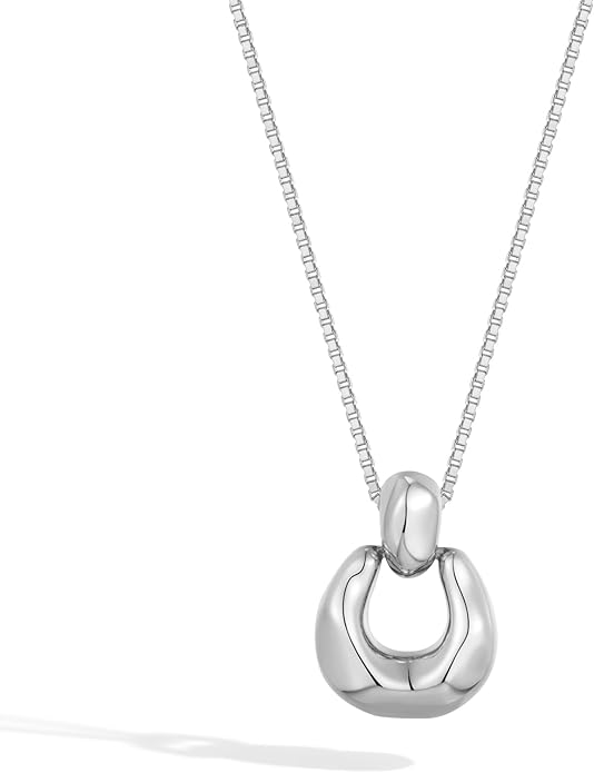 Pendant Necklace for Women Statement Gold Silver Necklace Trendy Jewelry for Women