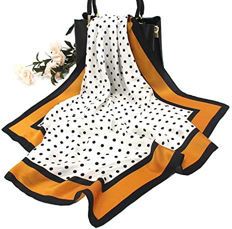 ANDANTINO 100% Mulberry Silk Square Scarf for Hair-25.6" X25.6'' Women Men Natural Silk Neckerchief Digital Printed Headscarf