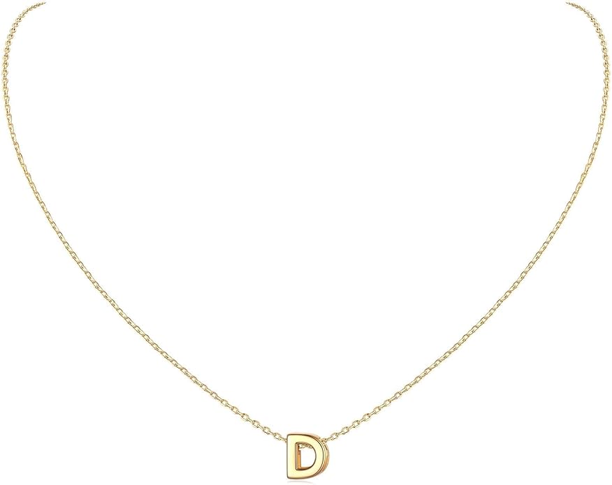 ChicSilver 925 Sterling Silver Initial Necklace for Women Dainty Letter Jewelry Personalized Gift