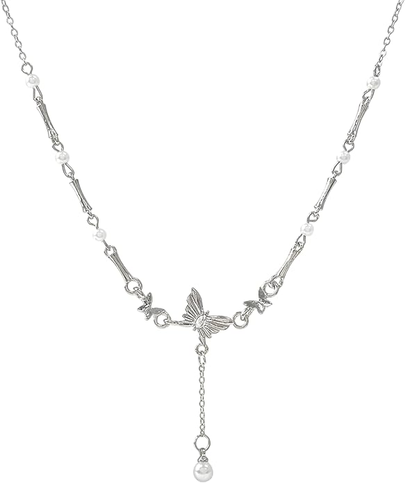 Irregular Y2k Long Y-shaped Necklace with Zircon Inlaid Sparkling Brick Tassel Pendant Double-Layer Chain High-end Fashion Accessory Women's