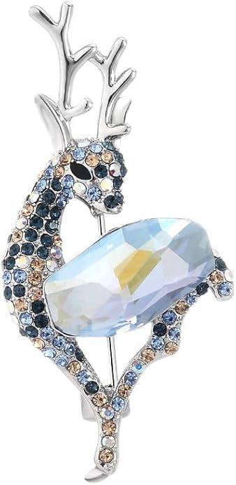 Animal Brooch for Women Rhinestone Brooch Pin 18k Gold Plated Animal Lapel Pin Fashion Jewelry Gift for Mom Wife