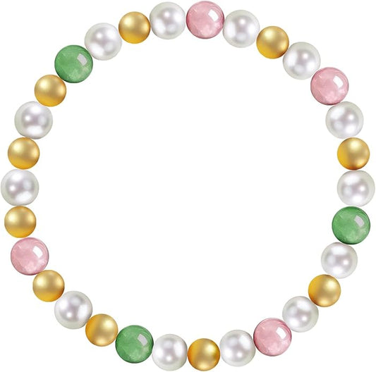 2-2.5mm 14k Gold Filled Rainbow Ring Stackable Round Natural Colored Crystal Freshwater Pearl Ring Gift for Women