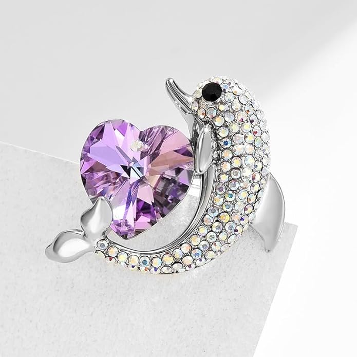 Animal Brooch for Women Girls 18k Gold Plated Animal Brooch Pin Rhinestone Animal Brooch Lapel Pin Jewelry Thanksgiving Day Birthday Wedding Gifts for Mom Wife