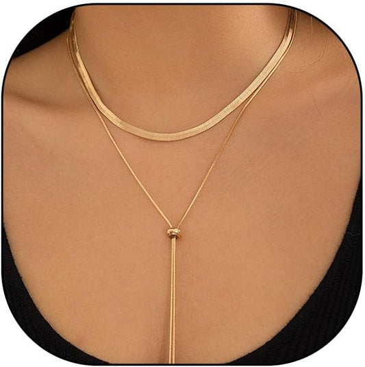 Chunky Gold Choker Necklace for Women,Trendy Silver Statement Necklace Long Snake Chain Drop Necklace,Charm Prom Body Jewelry Accessories Gifts