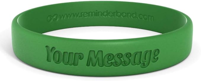 Reminderband Custom Silicone Bracelet – Motivational Wristbands, Bulk Personalized Bands for Events, Awareness, Fundraisers, Gifts – Custom Rubber Bracelets - 1/2" Classic