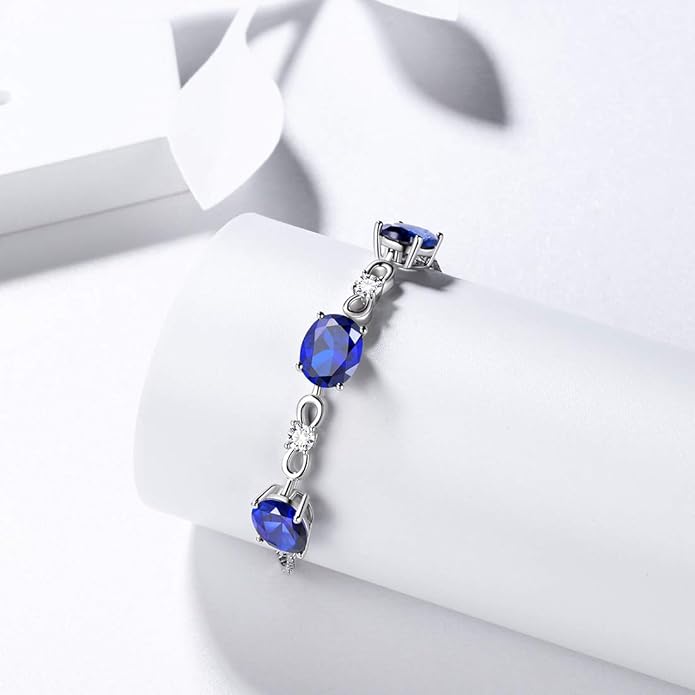 Aurora Tears 925 Sterling Silver 12 Birthstones Necklace/Earring/Ring/Bracelet Women Birthstone Pendant Crystal Fashion Birthday Jewelry Christmas Gift for Girls Women