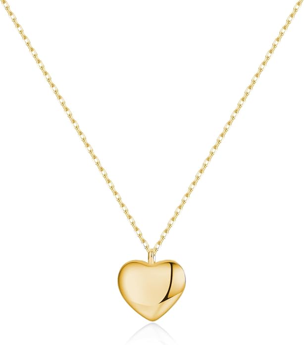 SLUYNZ 925 Sterling Silver Love Heart Choker Necklace for Women Teens Simple Love Heart Pendant Necklace Chain for Mother's Day