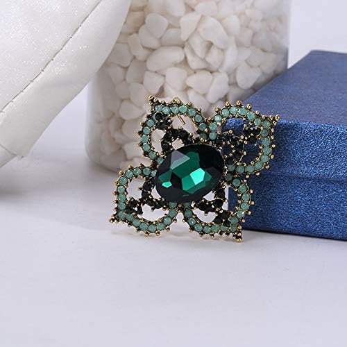 Brooch Pins for Women Girls Fashion Flower Crystal Rhinestone Pearl Jewelry
