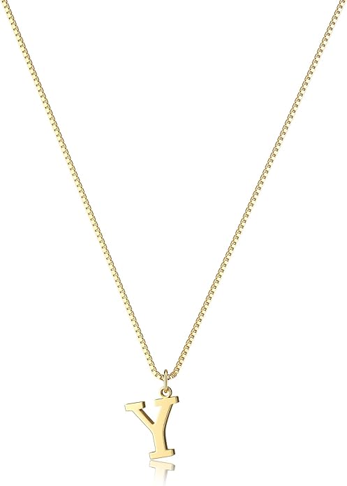 Foxgirl Gold Initial Necklaces for Women, Dainty Gold Letter Necklace Tiny A-Z Pendant Choker Necklace Trendy Cute Personalized Monogram Name Necklace Gold Jewelry Necklace for Women Gift