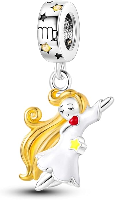 Parmuz Zodiac Sign Charms for Bracelet Necklace 925 Sterling Silver Charms 12 Constellation/Horoscope Star Dangle Birthstone Beads, Birthday Jewelry Gifts for Women Men