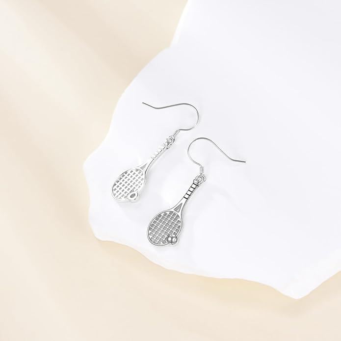 Pickleball/Tennis/Soccer/Volleyball/Golf/Hockey/Basketball Earrings for Women 925 Sterling Sliver Sports Ball Earrings Pickle Ball Dangle Earrings Pickleball Jewelry Gifts for Women Lover