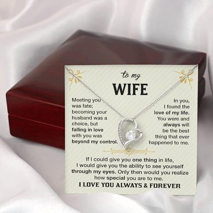 To My Future Wife Necklace - Promise Necklace For Her, Fiance Gifts For Her, Birthday Gifts For Future Wife With Message Card, To My Soulmate Necklace For Women Women Romantic Jewelry With Message Card, Gift Box