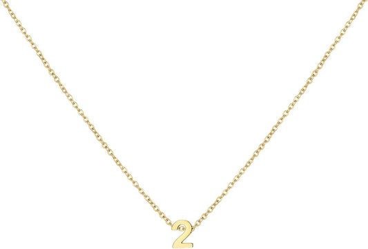 Number Necklace for Women Dainty 18K Gold Plated Pendant Necklace Charm Birth Month Personalized Jewelry Birthday Gift