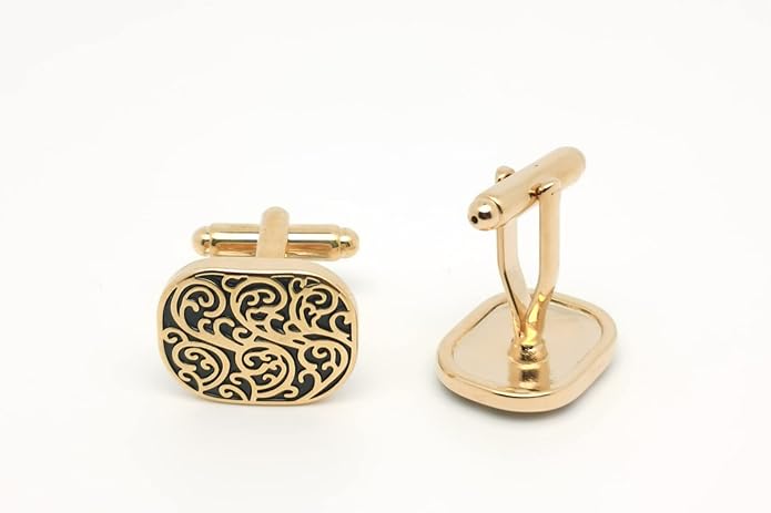 Jonwo Vintage Roman Lover Pattern Cuff Links in Gift Box Universal Cufflinks for Men Lady Business Wedding Anniversary Shirt