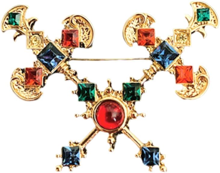 JKQBUX Versailles series Baroque elegant Brooches Pin for Women Men Girls Retro Court Pearl Corsage Pin delicate accessory