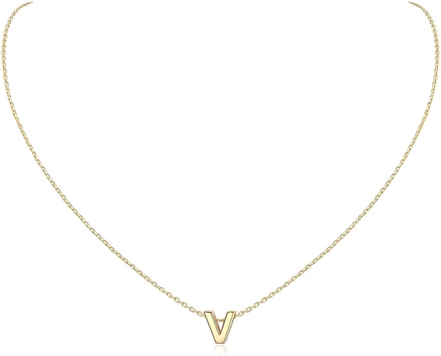 ChicSilver 925 Sterling Silver Initial Necklace for Women Dainty Letter Jewelry Personalized Gift