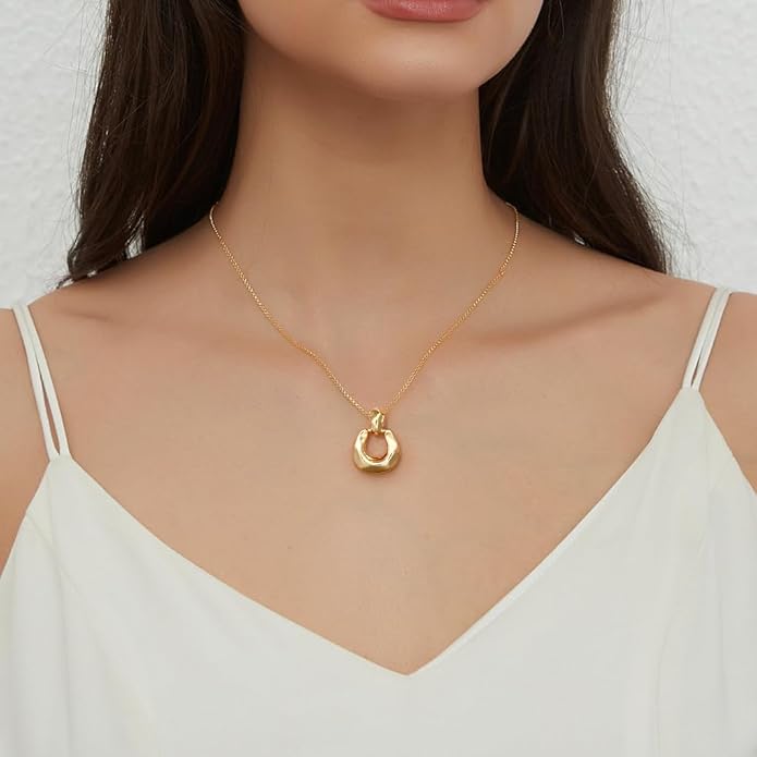 Pendant Necklace for Women Statement Gold Silver Necklace Trendy Jewelry for Women
