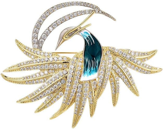 Animal Brooch for Women Girls 18k Gold Plated Animal Brooch Pin Rhinestone Animal Brooch Lapel Pin Jewelry Thanksgiving Day Birthday Wedding Gifts for Mom Wife