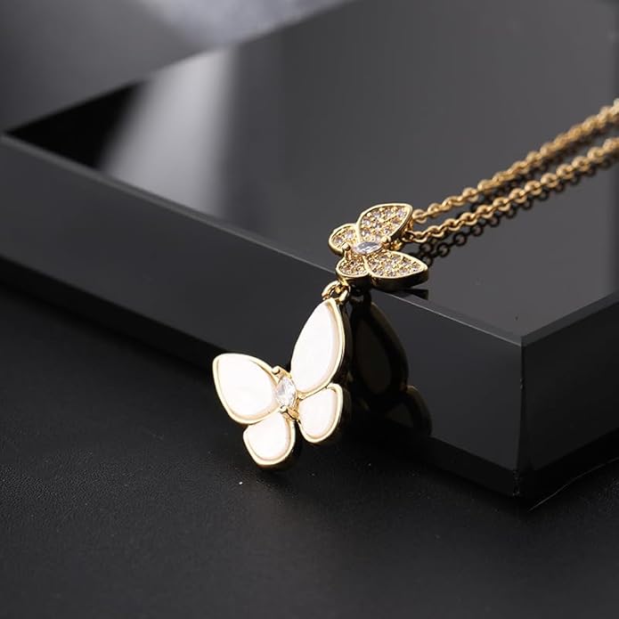 18k Gold Plated Necklace for Women Trendy Dainty Charm Evil eye Italian horn hummingbird starfish seashell bow elephant snake butterfly ladybug PendentMinimalist Delicate Jewelry for Women