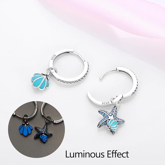 925 Sterling Silver Women Earrings, Sparkling Star and Moon Earrings, Various Hypoallergenic Earrings, Best Gift for Women