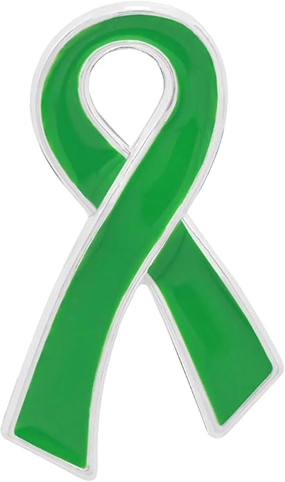 Green Ribbon Awareness Pins - Wholesale Pack Pins for Cerebral Palsy, Glaucoma, Mental Health, Bipolar Disorder, Organ Donation, Liver Cancer- Perfect for Gift-Giving and Fundraising
