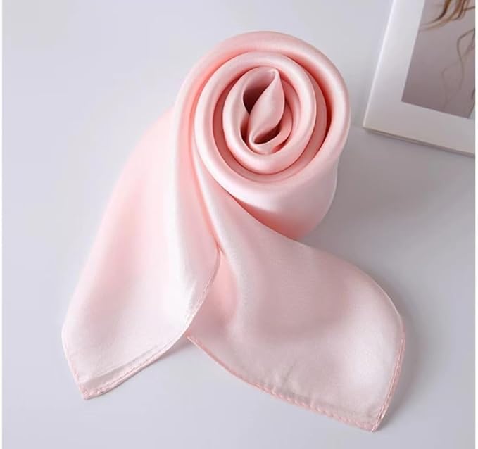 ANDANTINO 100% Mulberry Silk Square Scarf for Hair-25.6" X25.6'' Women Men Natural Silk Neckerchief Digital Printed Headscarf