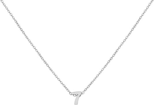 Number Necklace for Women Dainty 18K Gold Plated Pendant Necklace Charm Birth Month Personalized Jewelry Birthday Gift