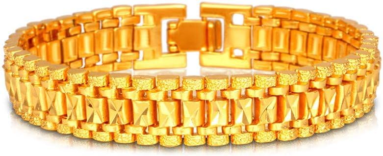 U7 Link Bracelets for Men, Cuban Link/Rope/Watch Band Solid Bracelet, Silver Black Gold Color Wrist Bracelet 3/6/9/12/15mm Width, 6.5/7.5/8.3 Inch Length, Hand Chain Jewelry for Mens Women