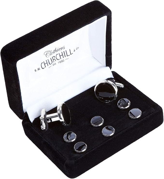 S.H. Churchill & Co. Men's Self Tie Bow Tie and Cummerbund Set for Wedding, Prom, Formal Event