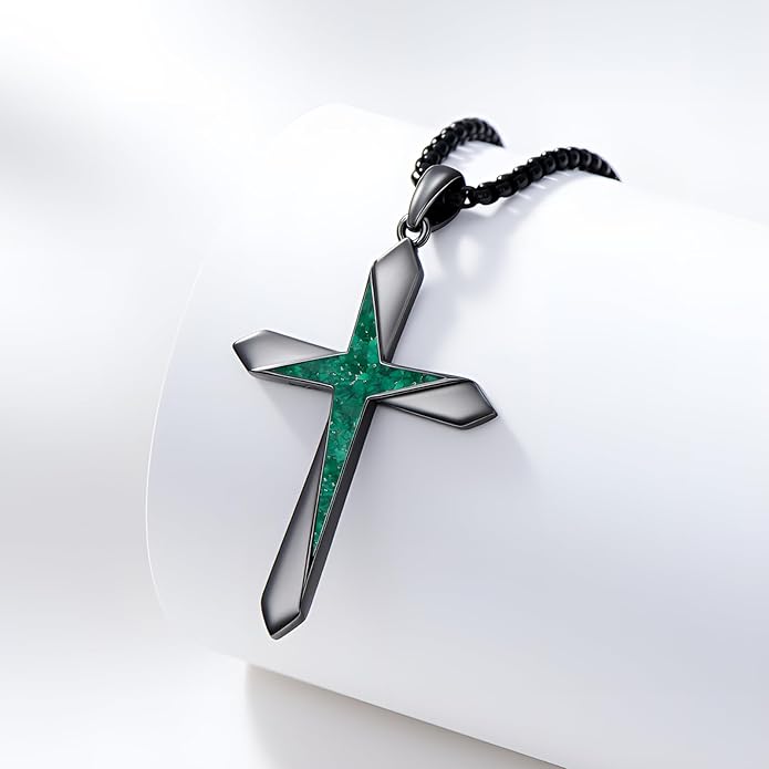 Cross Necklace for Men 925 Sterling Silver Celtic Cross Pendant Christian Jewelry Religious Christmas Gifts for Women