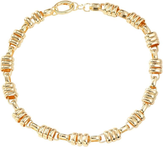 Punk Dripping Water-drop Choker Necklace for Women,Thick Drippy Chain Liquid Metal Collar Necklace Rocker Hip-hop Necklace Cool Metallic Unique Funky Statament Grunge Jewelry