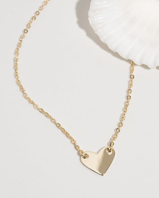 Jewelry: Heart Choker Necklace for Women – 3-Year Color Guarantee – Waterproof, Non-Tarnish, Hypoallergenic, Gold PVD Coated – Perfect for Beach, Weddings, Gifts – Small - Large Sizes