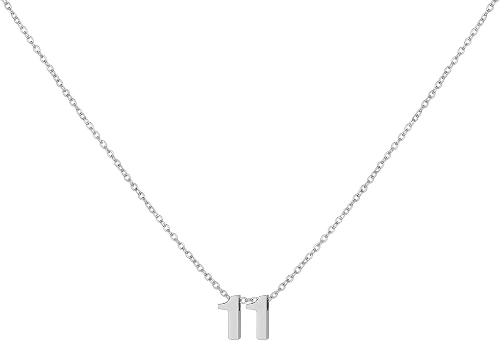 Number Necklace for Women Dainty 18K Gold Plated Pendant Necklace Charm Birth Month Personalized Jewelry Birthday Gift