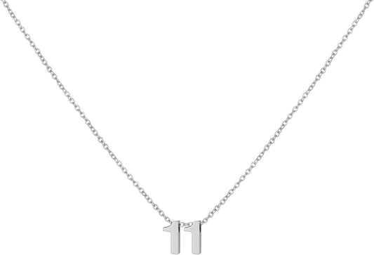 Number Necklace for Women Dainty 18K Gold Plated Pendant Necklace Charm Birth Month Personalized Jewelry Birthday Gift