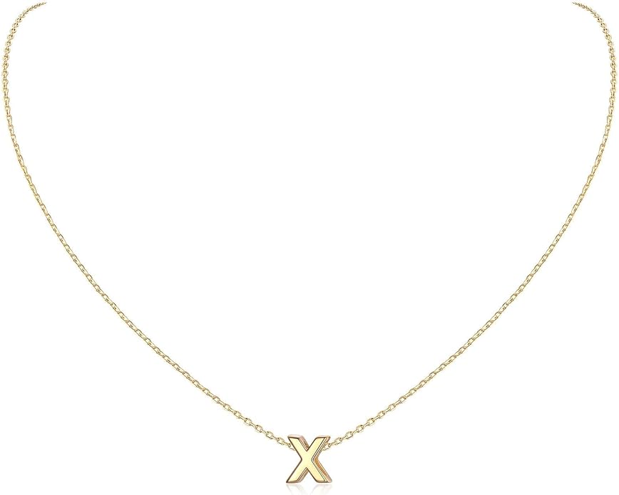 ChicSilver 925 Sterling Silver Initial Necklace for Women Dainty Letter Jewelry Personalized Gift